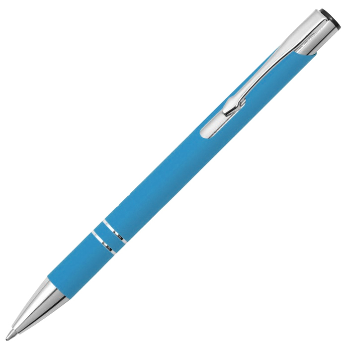 Ручка шариковая Legend Soft Touch Requis, голубой для нанесения логотипа