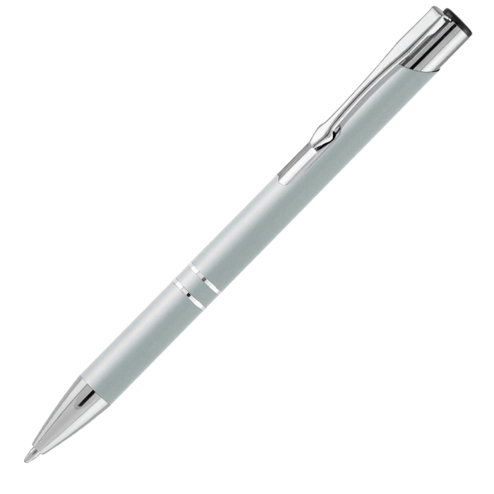 Ручка шариковая Legend Soft Touch Requis, серебристая для нанесения логотипа