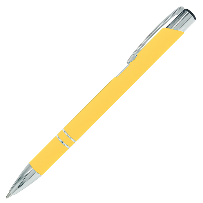 Ручка шариковая Legend Soft Touch Requis, желтая для нанесения логотипа