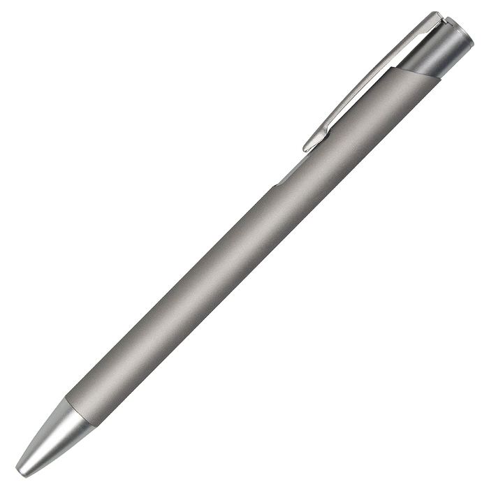 Ручка шариковая Legend Soft Touch Monochrome Requis, серая для нанесения логотипа