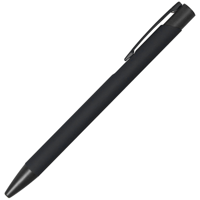 Ручка шариковая Legend Soft Touch Monochrome Requis, черная для нанесения логотипа