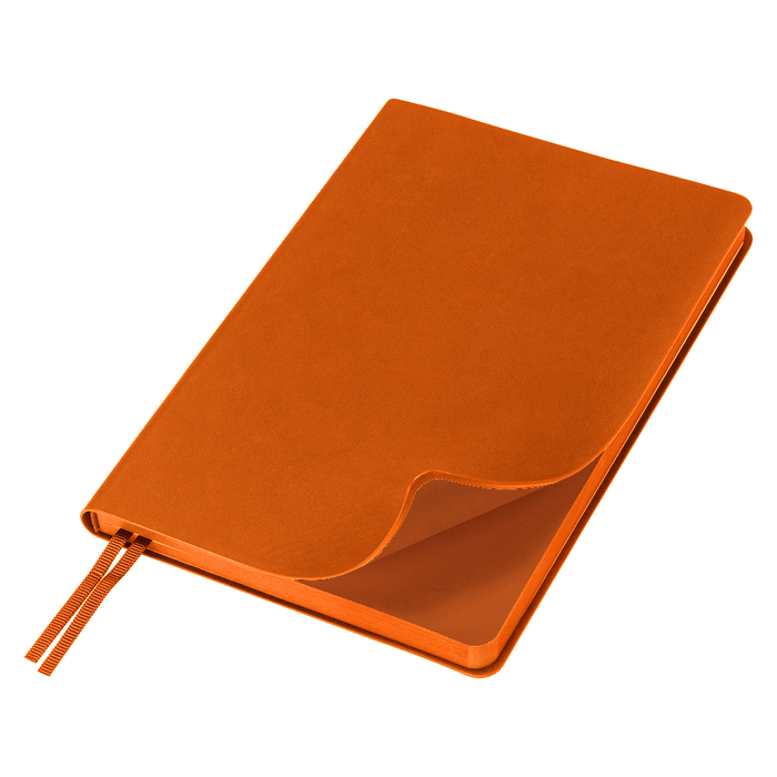 Ежедневник Flexy Latte Color А5, оранжевый, недатированный, в гибкой обложке для нанесения логотипа