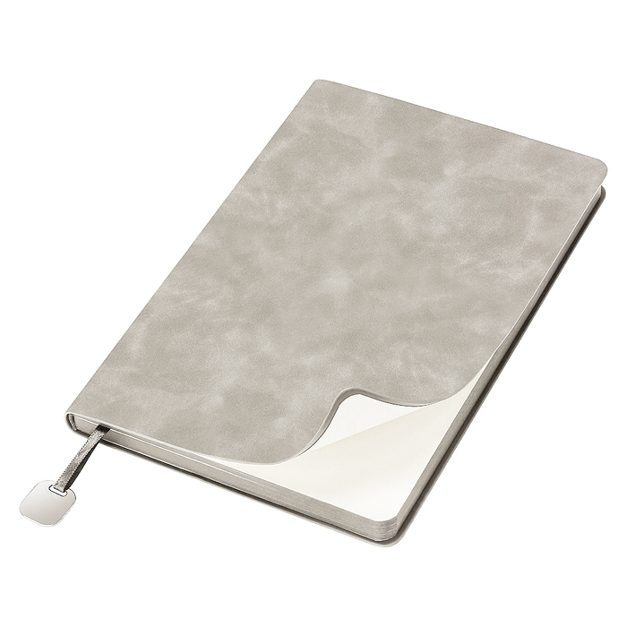 Ежедневник Flexy Luba А5, светло-серый, недатированный, в гибкой обложке для нанесения логотипа