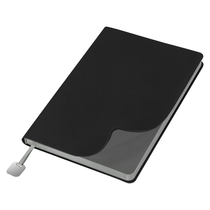 Ежедневник Flexy Latte Soft Touch Black Edition Color А5, черный/серый, недатированный, в гибкой обложке для нанесения логотипа