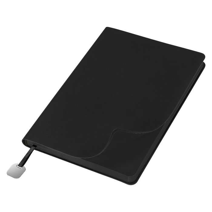 Ежедневник Flexy Latte Soft Touch Black Edition Color А5, черный/черный, недатированный, в гибкой обложке для нанесения логотипа