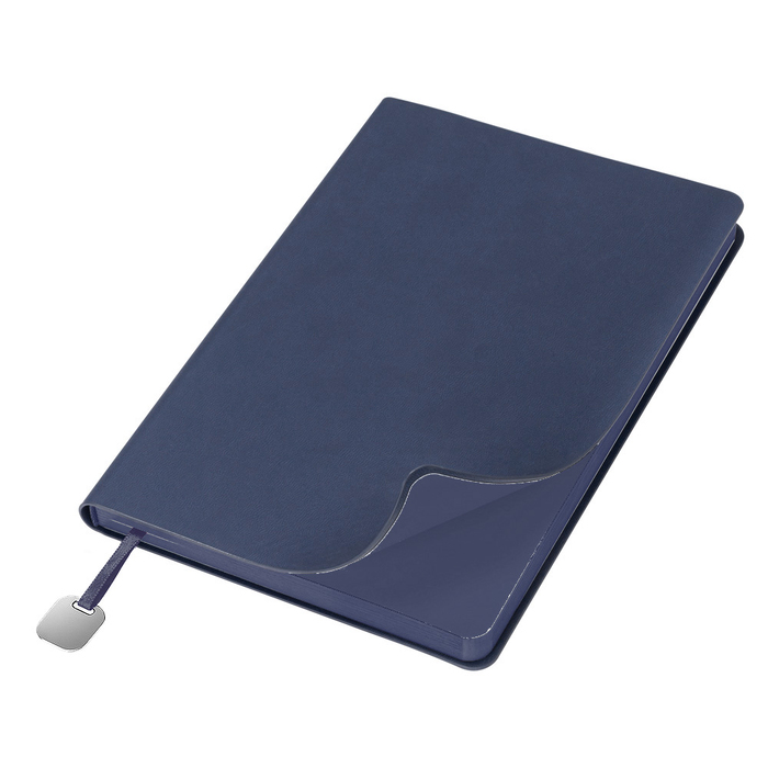 Ежедневник Flexy Latte Soft Touch Dark Blue Edition Color А5, темно-синий/темно-синий, недатированный, в гибкой обложке для нанесения логотипа