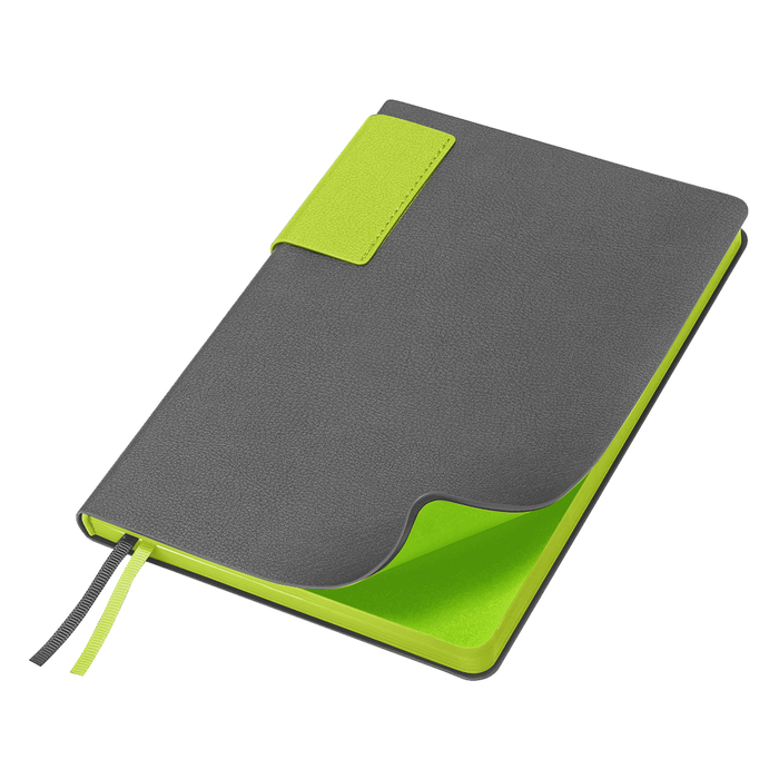 Ежедневник Flexy Star Sivilia Grey Edition Color А5 серо-салатовый, недатированный в гибкой обложке для нанесения логотипа