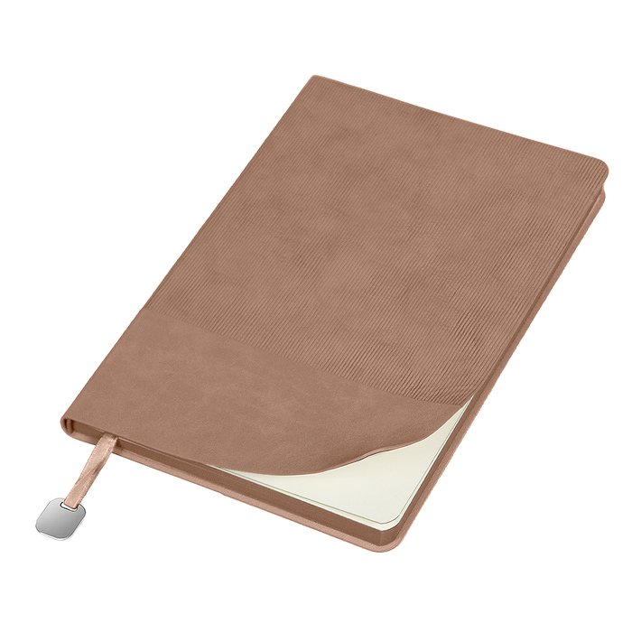 Ежедневник Flexy Sagrada Velvet Nordic A5, розовый, недатированный, в гибкой обложке для нанесения логотипа