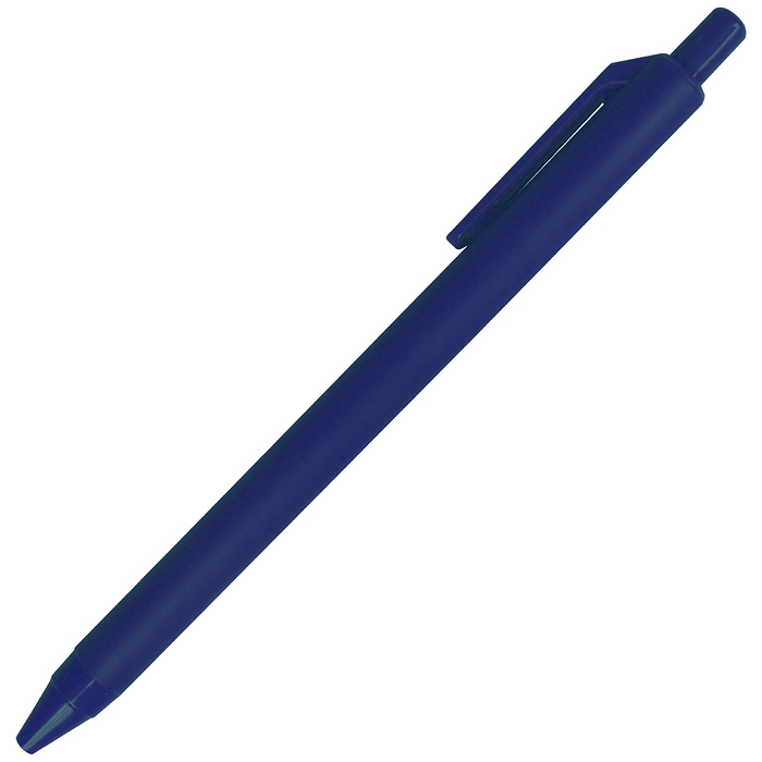 Ручка шариковая Ponte Soft, пластиковая, софт тач, синяя для нанесения логотипа