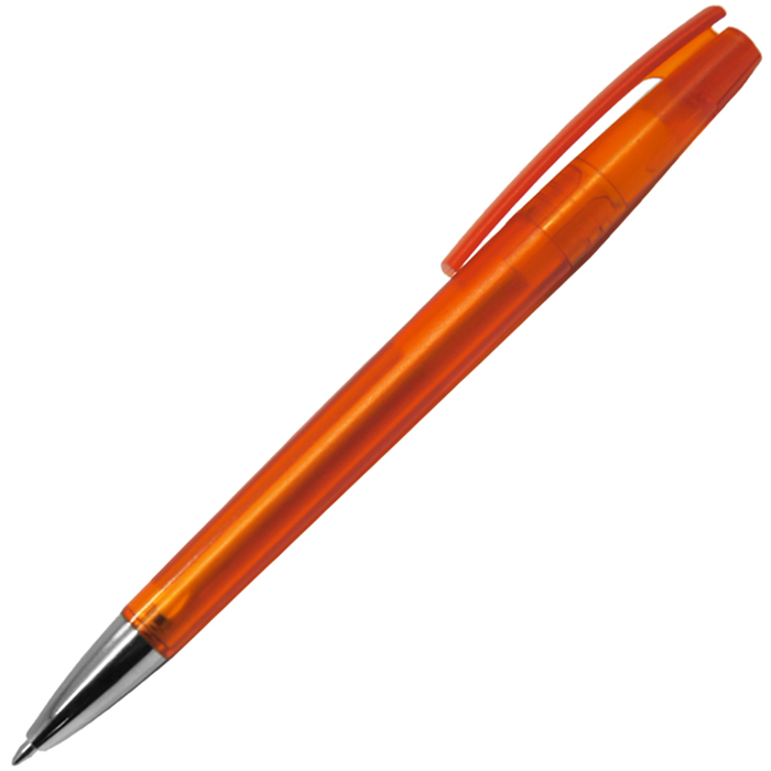 Ручка шариковая, пластиковая, фрост, оранжевая/серебристая, Z-PEN для нанесения логотипа