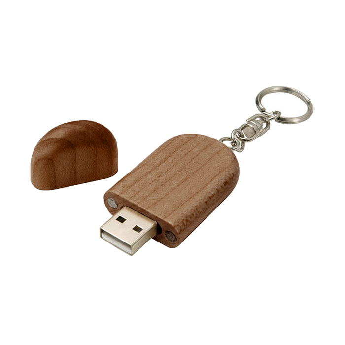 Флеш накопитель USB 2.0 Maple 32GB, орех, коричневый/коричневый для нанесения логотипа
