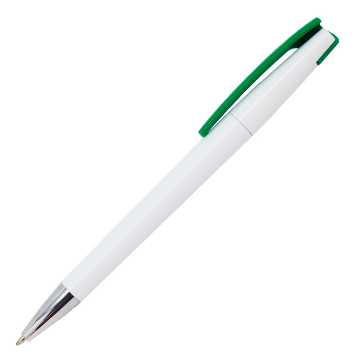 Ручка шариковая, пластиковая, белая/зеленая, Z-PEN для нанесения логотипа