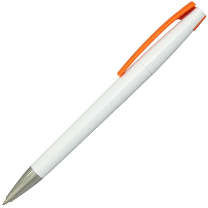Ручка шариковая, пластиковая, белая/оранжевая, Z-PEN для нанесения логотипа