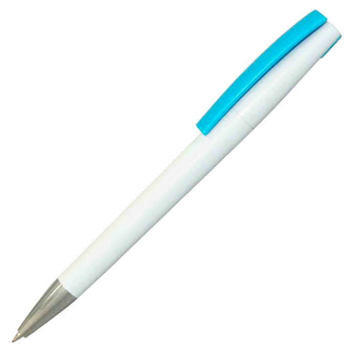 Ручка шариковая, пластиковая, белая/голубой, Z-PEN для нанесения логотипа