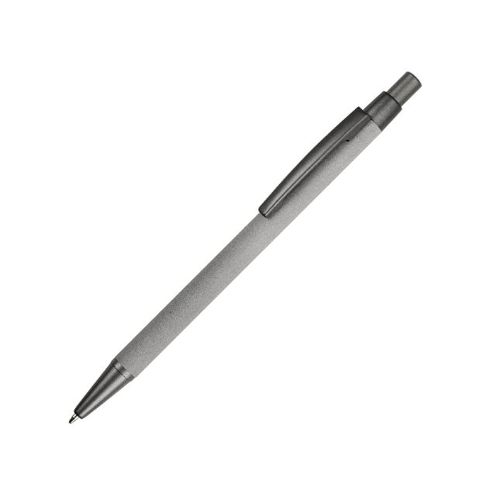 Ручка шариковая Stone Soft Touch Requis, металлическая, софт тач темно-серая для нанесения логотипа