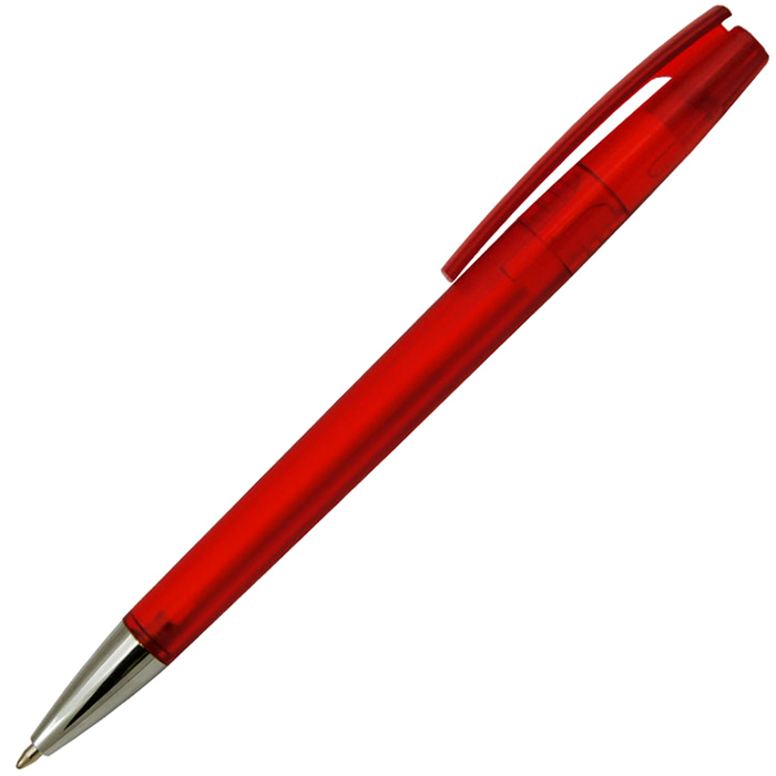 Ручка шариковая, пластиковая, фрост, красная/серебристая, Z-PEN для нанесения логотипа