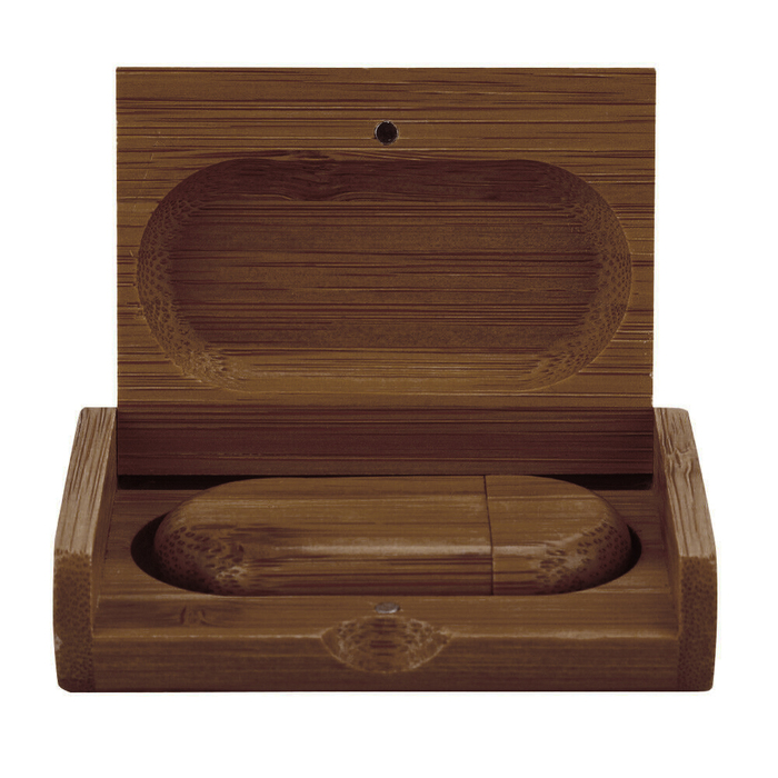 Флеш накопитель USB 2.0 Maple BOX в футляре, орех, дерево/дерево, 32 Gb для нанесения логотипа
