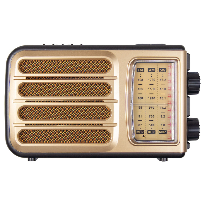 Ретро радио Heritage Melody,  Bluetooth, AM/FM/SW, LED-подсветкой, USB, TF и MP3-плеером, цвет светло-коричневый для нанесения логотипа