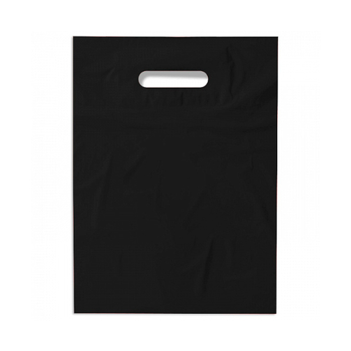 Пакет ПВД 30*40+3, 80 мкм, чёрный, pantone Black для нанесения логотипа