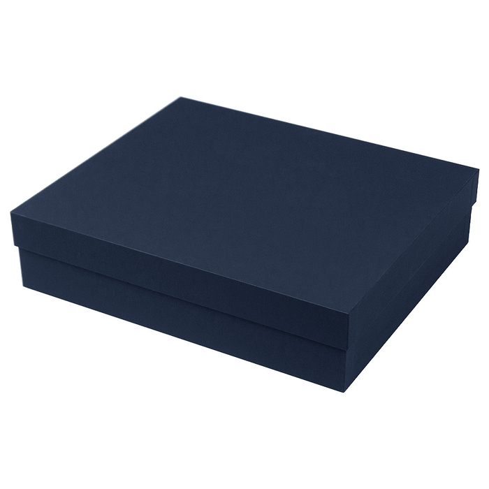 Коробка подарочная Solution Superior Alfa Soft Touch, 33,3*28,2*8 см, цвет темно-синий, черный ложемент (под индивидуальную вырубку) для нанесения логотипа