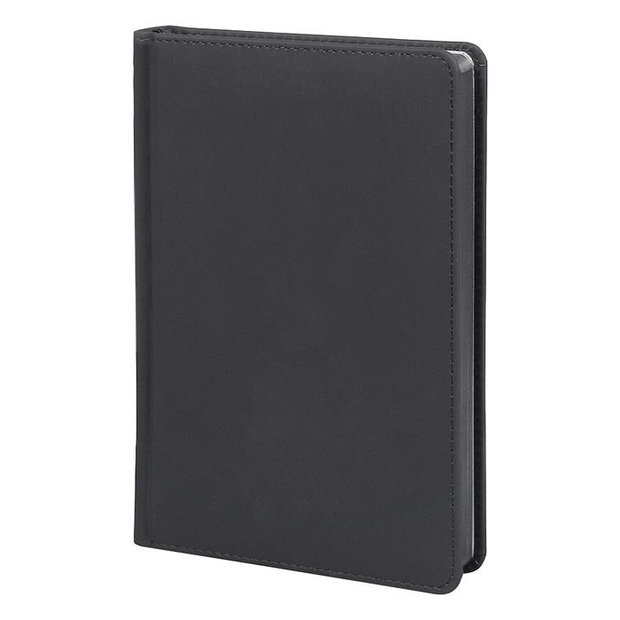 Ежедневник полудатированный Classic Soft А5, серый, в твердой обложке с поролоном для нанесения логотипа