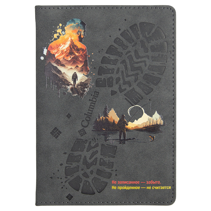 Ежедневник City Nuba Print Sample Columbia А5, недатированный, в твердой обложке с поролоном, темно-серый для нанесения логотипа