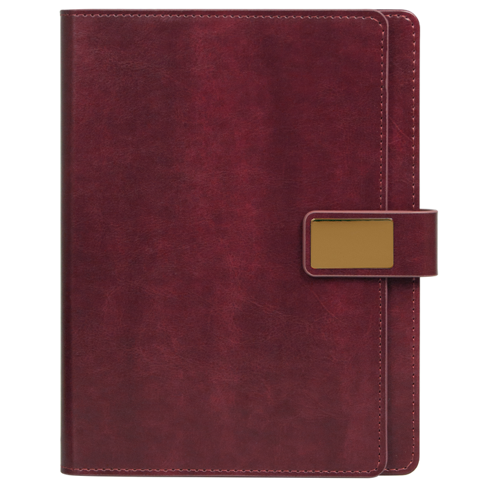 Ежедневник Alfa Brandy Business Edition B5 бордовый, в подарочной коробке для нанесения логотипа
