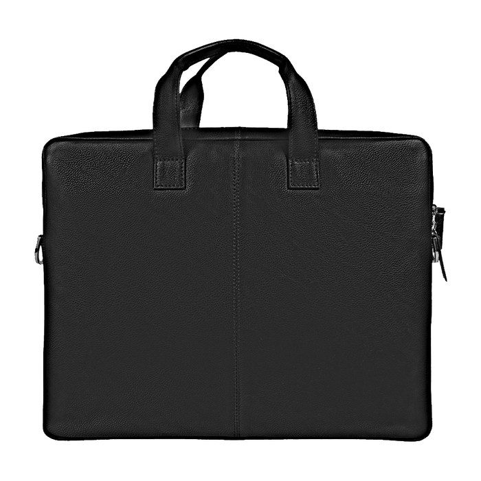 Портфель из натуральной кожи Leather Country Attashe, черный для нанесения логотипа