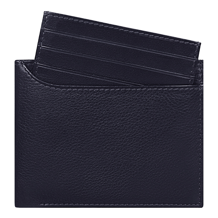 Кошелек с картхолдером для кредитных карт Leather Dream из нат. кожи, синий для нанесения логотипа