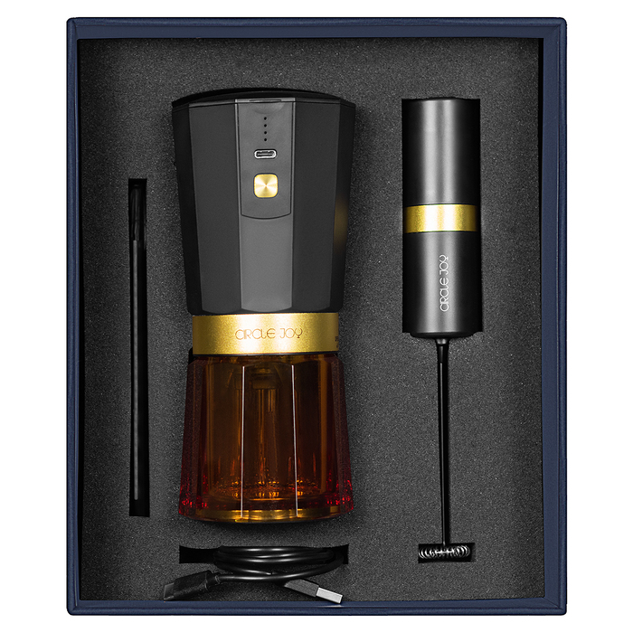 Набор подарочный Solution Prestige Duo (кофемолка, вспениватель для молока) для нанесения логотипа