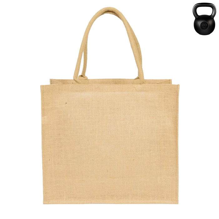 Сумка из джута Caravan Jute, размер 36*40*21 см, бежевая для нанесения логотипа