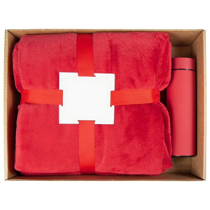 Набор подарочный Solution Superior Duo (плед Super Soft Comfort, термос Urban), красный для нанесения логотипа