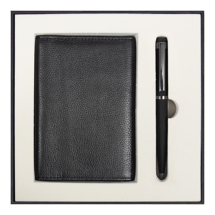 Набор подарочный Solution Superior Duo (Обложка для автодокументов Leather Sun, ручка Attashe) для нанесения логотипа