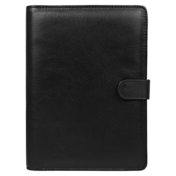 Ежедневник в суперобложке Country Leather Sky A5+ из нат. кожи, черный, недатированный, с магнитным клапаном, с блокнотом в подарочной коробке для нанесения логотипа