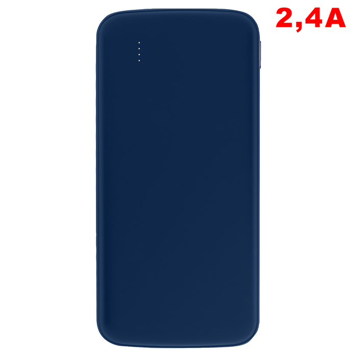 Внешний аккумулятор «Universal», 10 000 mAH, 5V 2.4 A, темно-синий для нанесения логотипа
