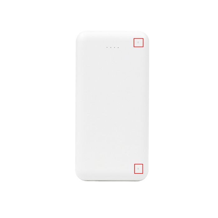 Внешний аккумулятор (powerbank) «Amper», 10 000 mAH, 5V 2.0 A, белый для нанесения логотипа
