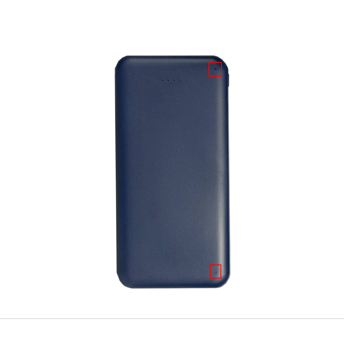 Внешний аккумулятор (powerbank) «Amper», 10 000 mAH, 5V 2.0 A, темно-синий для нанесения логотипа