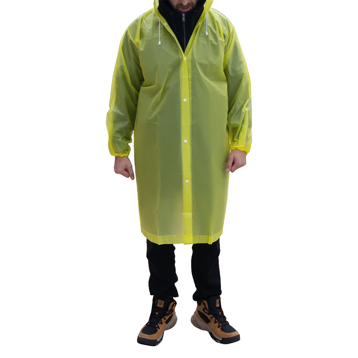 Дождевик RainForest, унисекс, материал EVA, размер XL-XXL, желтый для нанесения логотипа