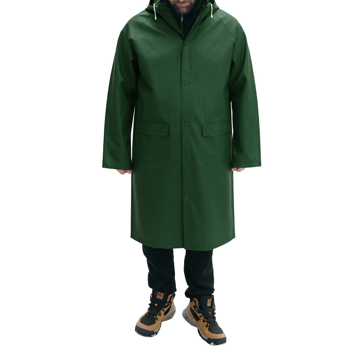 Дождевик Belfast Bi-color, материал PVC, размер XL-XXL, темно-зеленый-черный для нанесения логотипа
