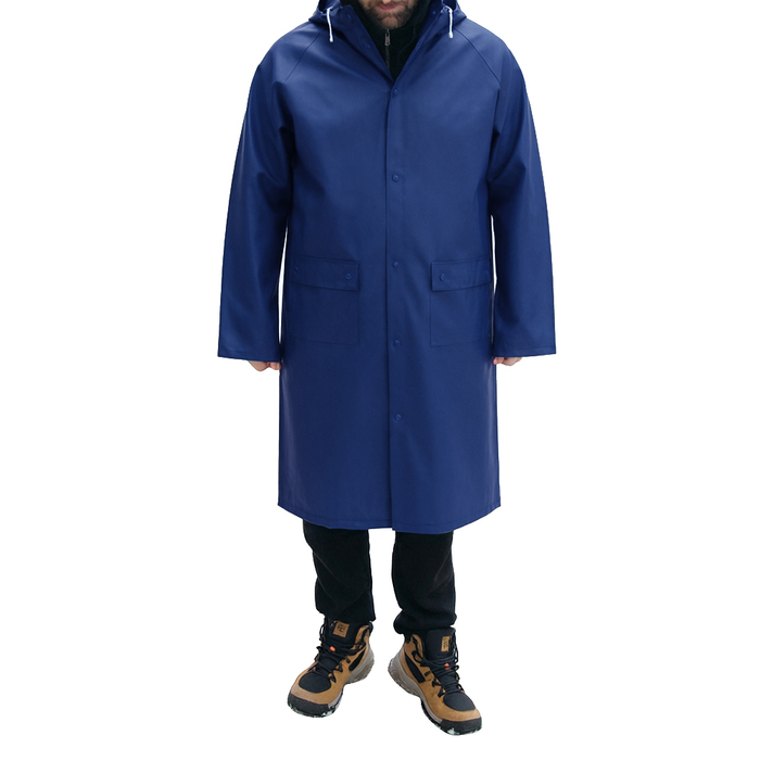 Дождевик Belfast Bi-color, материал PVC, размер XL-XXL, темно-синий-черный для нанесения логотипа