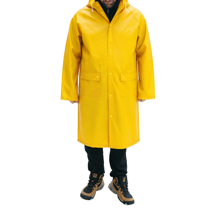 Дождевик Belfast Bi-color, материал PVC, размер XL-XXL, желто-черный для нанесения логотипа