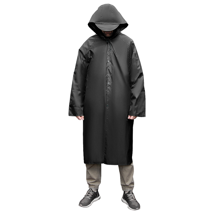Дождевик Oxford, унисекс, материал полиэстер с пропиткой, размер XL-XXL, черный для нанесения логотипа