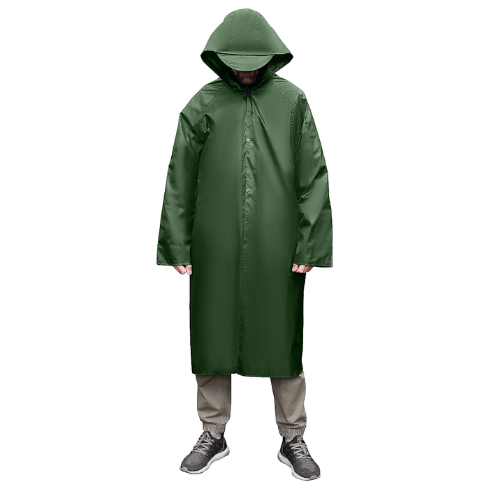 Дождевик Oxford, унисекс, материал полиэстер с пропиткой, размер XL-XXL, темно-зеленый для нанесения логотипа