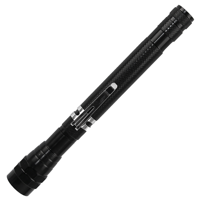 Фонарь телескопический Tools Flashlight, с магнитом, черный для нанесения логотипа