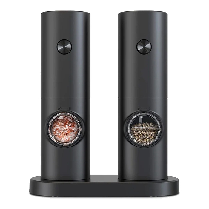 Набор из двух мельниц для соли и перца на подставке Salt & Pepper Set, пластик, черный для нанесения логотипа