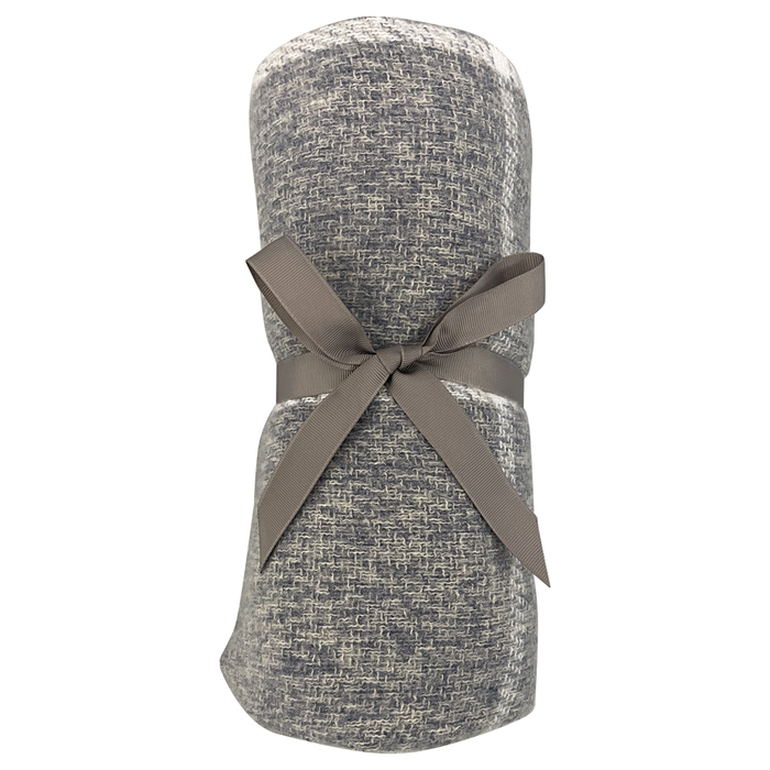 Плед акриловый Super Soft Square размер 120*160 см, темно- серый в клетку, плотность 415гр/м2 для нанесения логотипа