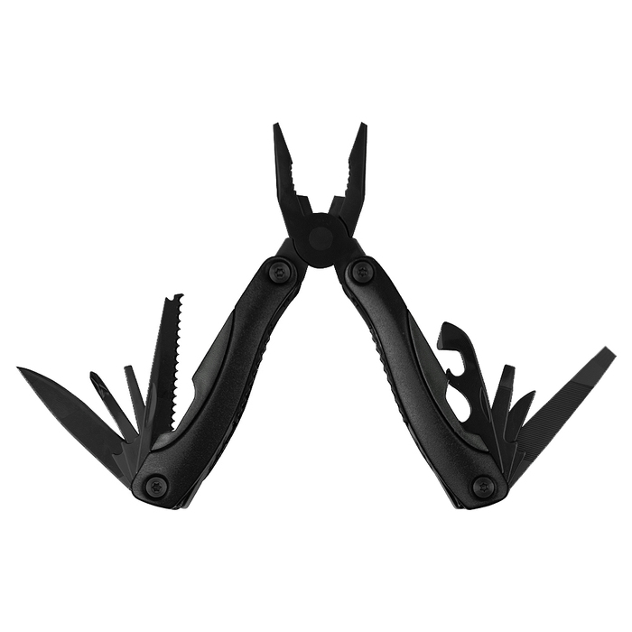Мультитул Tools Birmingham (мультиинструмент) 11 в 1 c чехлом, в подарочной коробке, черный для нанесения логотипа