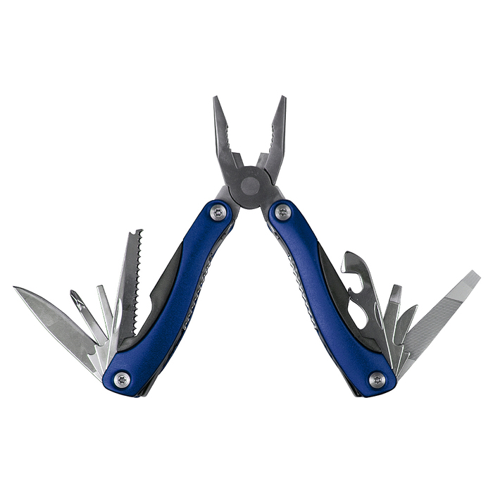 Мультитул Tools Birmingham (мультиинструмент) 11 в 1 c чехлом, в подарочной коробке, темно-синий для нанесения логотипа