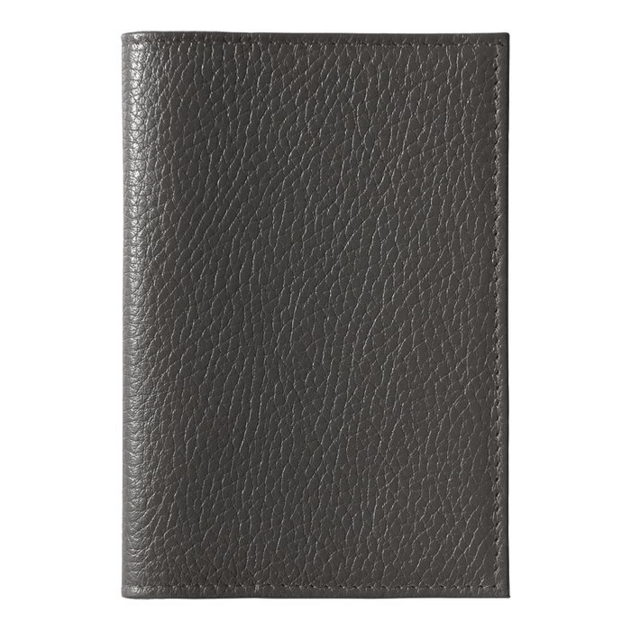 Обложка для паспорта Leather Sky Flotter Trend из натуральной кожи, темно-серая для нанесения логотипа