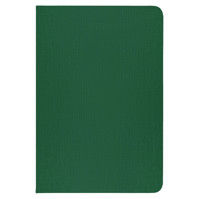 Блокнот Forest Alfa Polo Linen А5, недатированный, в твердой обложке, зеленый для нанесения логотипа